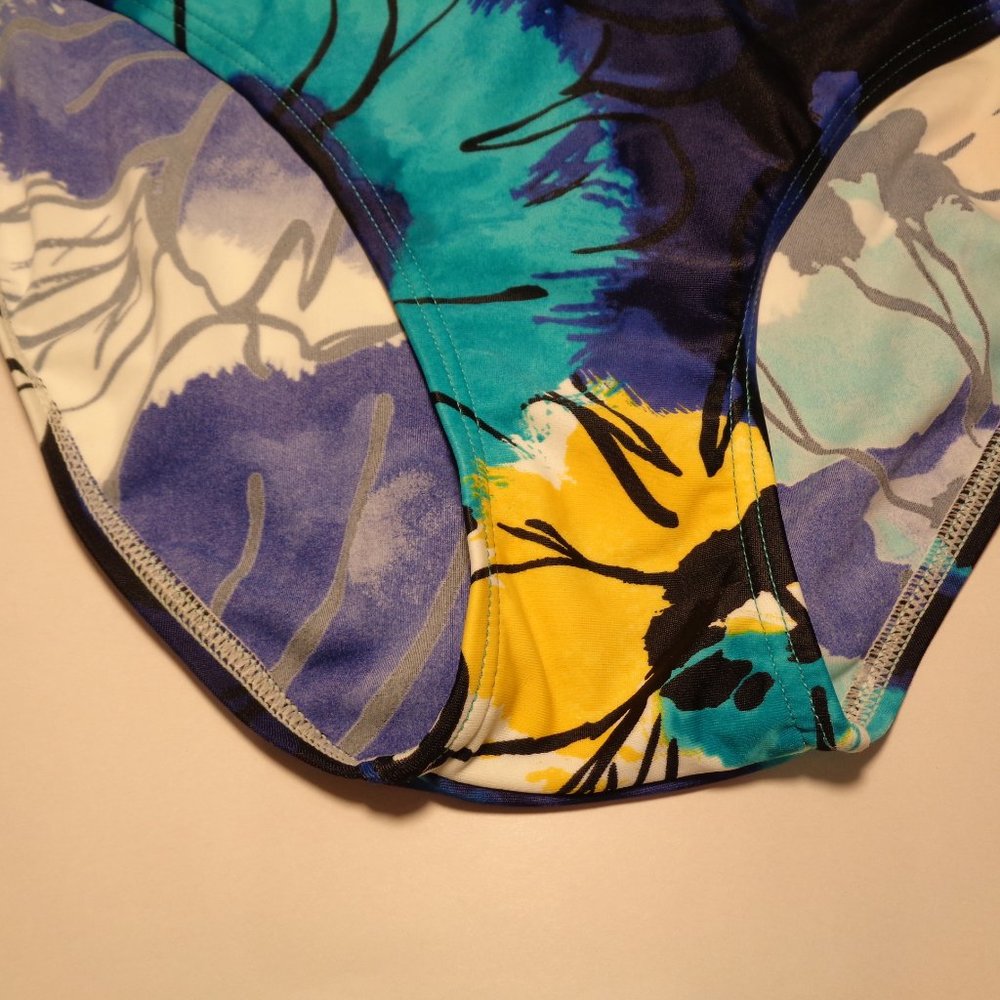 Be Creative Size 14 BANDED HIPSTER Blue New Bikini - Picture 8 of 14